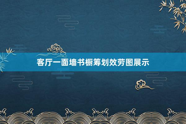 客厅一面墙书橱筹划效劳图展示